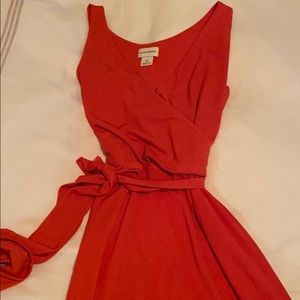 Coral Wrap Ballet Style Dress